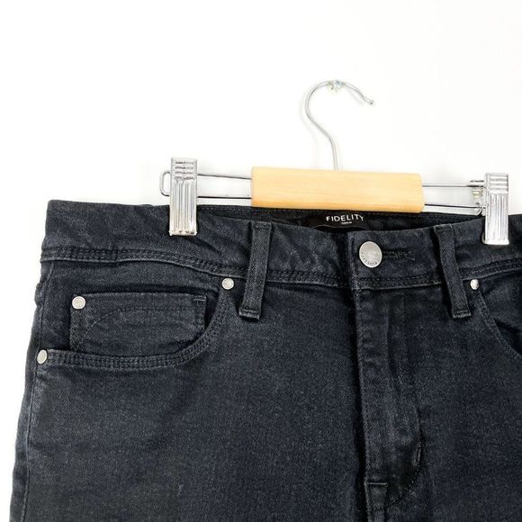Fidelity Belvedere Crop Black Skinny Jeans 29 - Picture 5 of 8